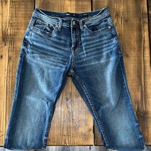 BKE Women’s Dark Blue Cropped Ankle Jeans
